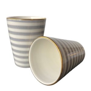 Verre rayé gris gold