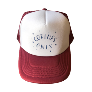 Casquette bordeaux message copines only Bleu marine by Destele