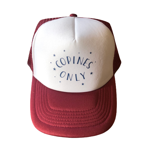 Casquette bordeaux message copines only Bleu marine by Destele