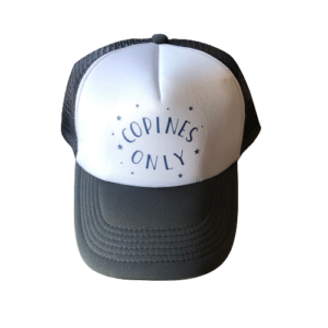 Casquette grise message copines only bleu marine by Destele