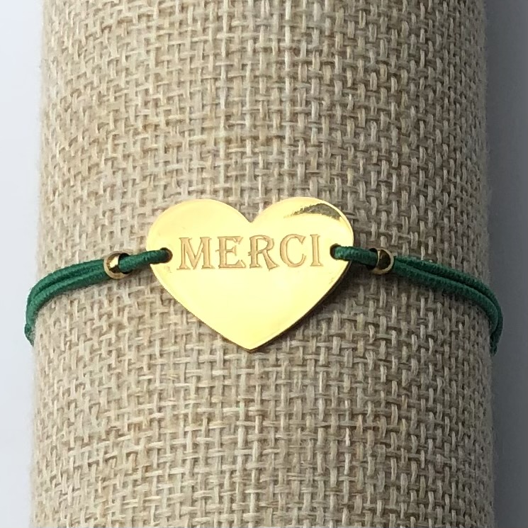 by Destele bracelet merci vert