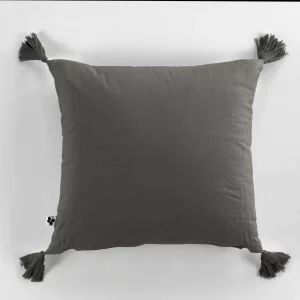 by destele coussin gaze de coton granit