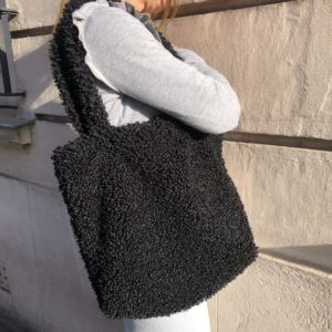 Cabas bouclette noire