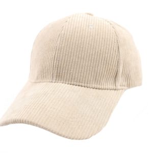 Casquette velours écrue