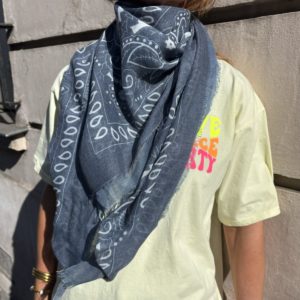 Foulard bandana bleu jean