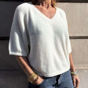 Pull Eva écru alpaga