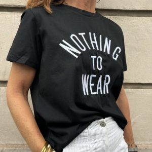 Tee-shirt "Nothing to wear" noir
