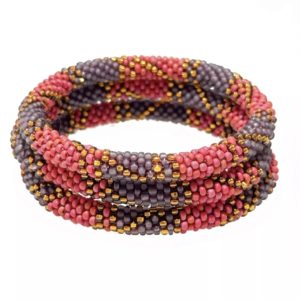 Bracelet népalais - Corail
