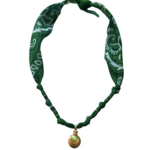 Collier bandana vert foncé