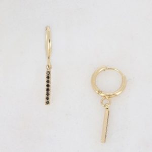 Boucles d'oreilles Pia noires