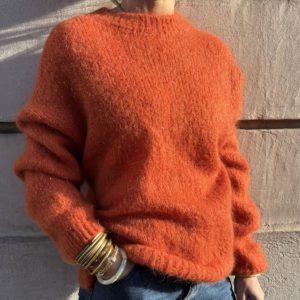 Pull Manuela brique kid mohair