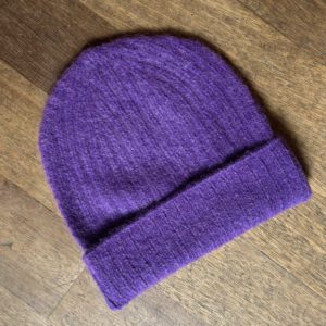 Bonnet violet alpaga