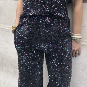 Pantalon Cléa velours à sequins