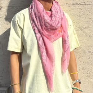 Foulard bandana rose