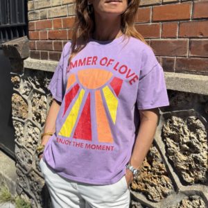Tee-shirt « Summer of love » violet