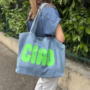 Cabas "CIAO" jean bleu