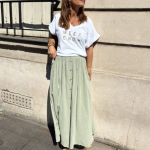 Jupe Ninon kaki