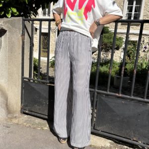 Pantalon Gab rayures noires