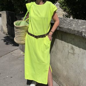 Robe Hestia jaune fluo