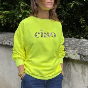 Sweat CIAO jaune fluo