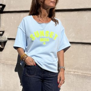 Sweat SUNSET IBIZA bleu