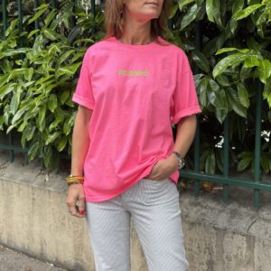 Tee-shirt ICONIC rose fluo