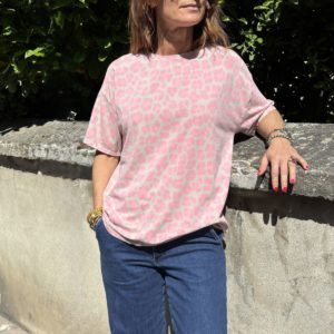 Tee-shirt Léo beige rose
