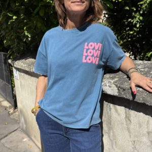 Tee-shirt LOVE LOVE LOVE bleu