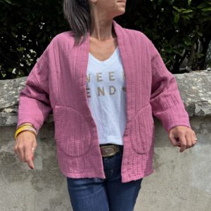 Veste MAHÉ bois de rose