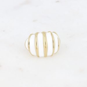Bague Sofia résine blanche