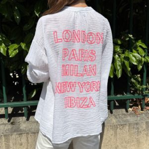 Chemise « Villes iconiques » blanche
