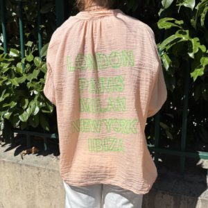 Chemise « Villes iconiques » abricot