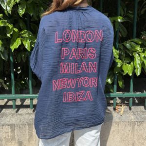 Chemise « Villes iconiques » marine