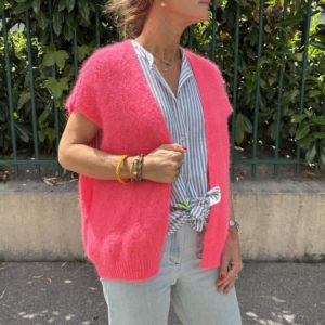 Gilet Gabin corail fluo
