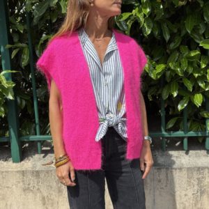 Gilet Gabin rose fluo