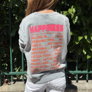 Sweat "HAPPINESS" gris