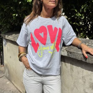 Sweat « Love yourself »gris