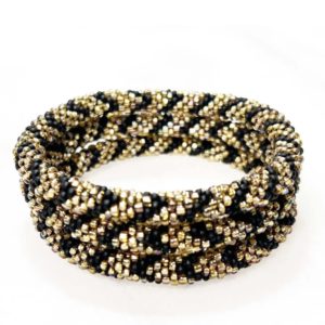Bracelet népalais - Noir gold