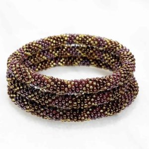 Bracelet népalais - Prune