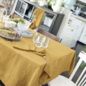 Nappe 150x350 cm gaze de coton Safran