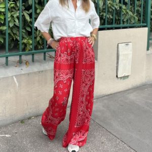 Pantalon Ellie bandana rouge