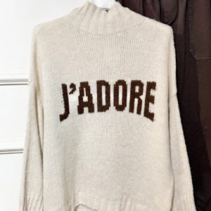 Pull J'adore écru