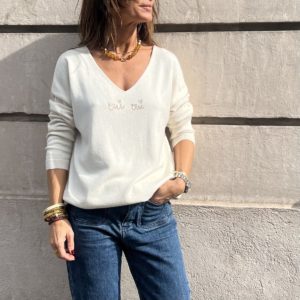 Pull Oui Oui écru