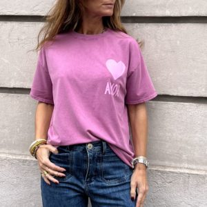 Tee-shirt Amor framboise