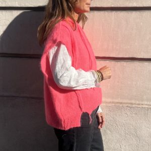 Pull Solal corail fluo