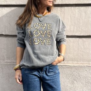 Sweat "LOVE "gris