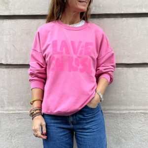 Sweat "LA VIE EN ROSE" rose