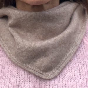 Bandana laine et cachemire beige