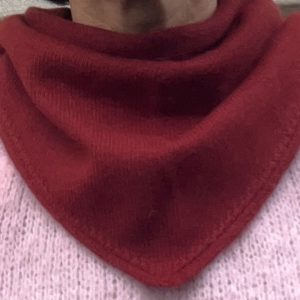 Bandana laine et cachemire bordeaux