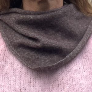 Bandana laine et cachemire chocolat